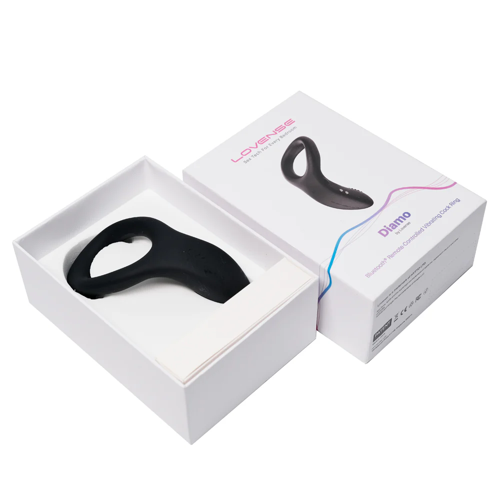 Lovense Diamo Bluetooth Vibrating Cock Ring With Perineal Arm - Image 6