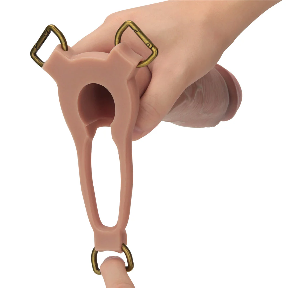 Lovetoy Ingen 9" Enhanced Unisex Hollow Silicone Strap-On Set - Image 6