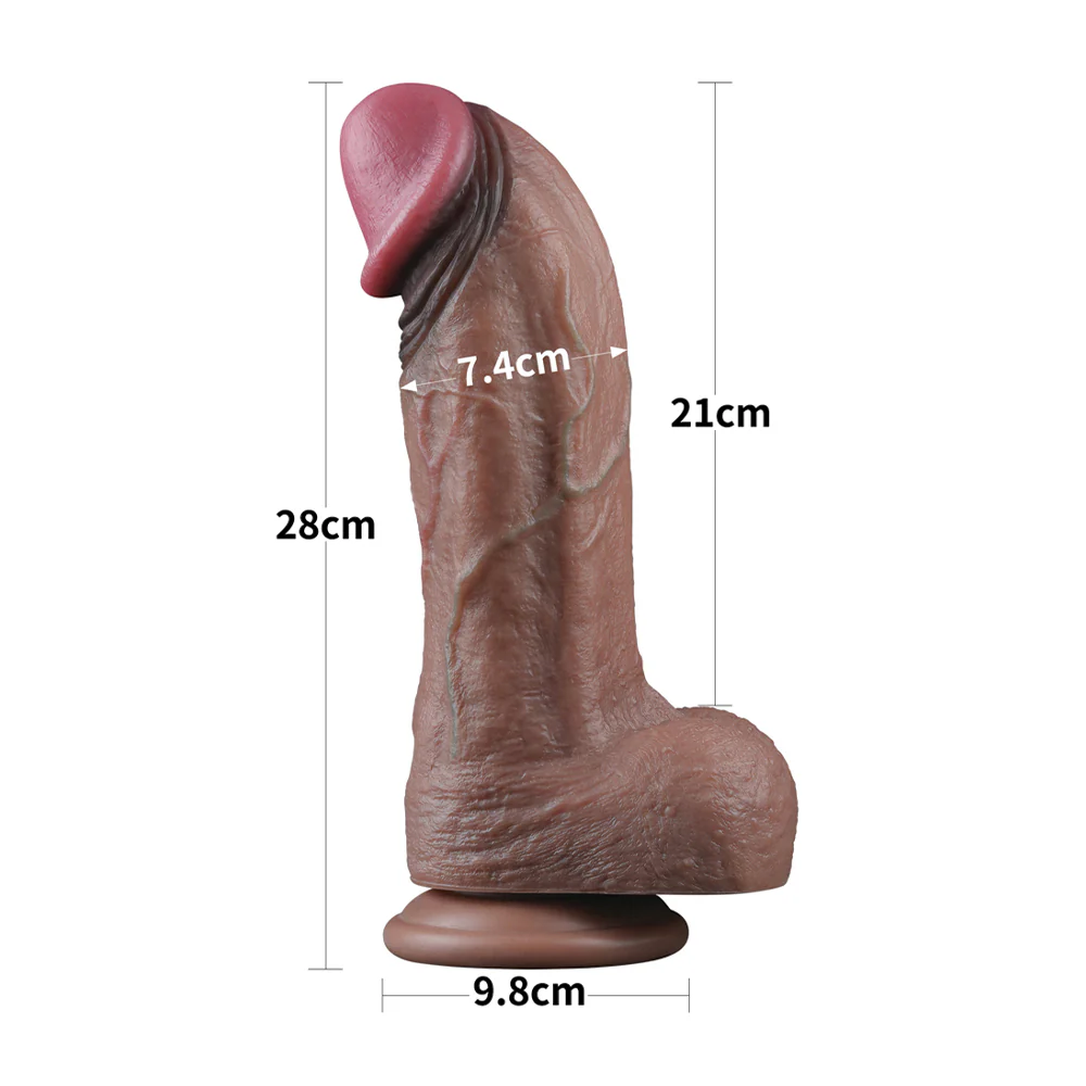 Lovetoy Nature Cock 11" XXL Realistic Dual-Layered Silicone Dildo - Image 7