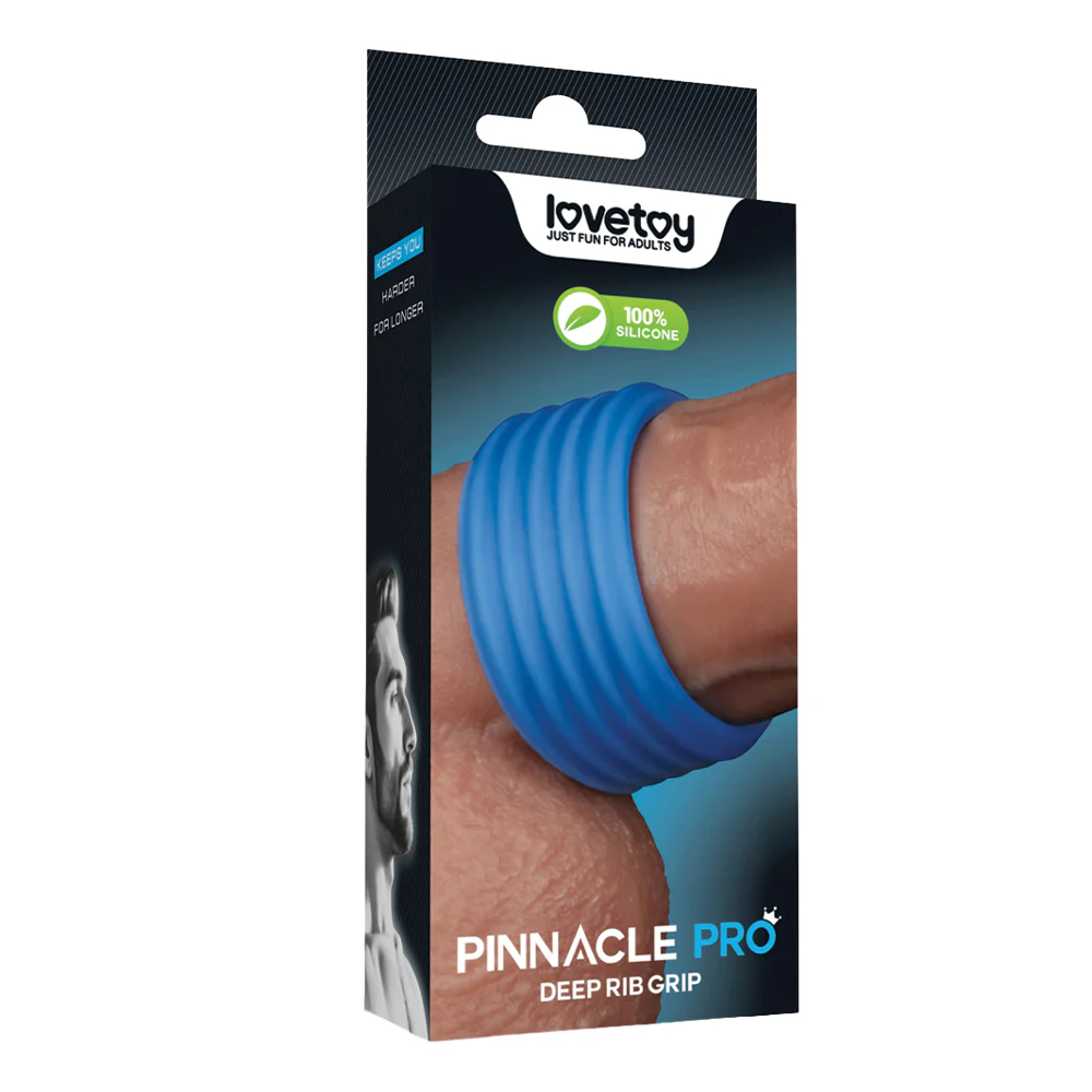 Lovetoy Pinnacle Pro Deep Rib Grip Cock Ring - Image 9