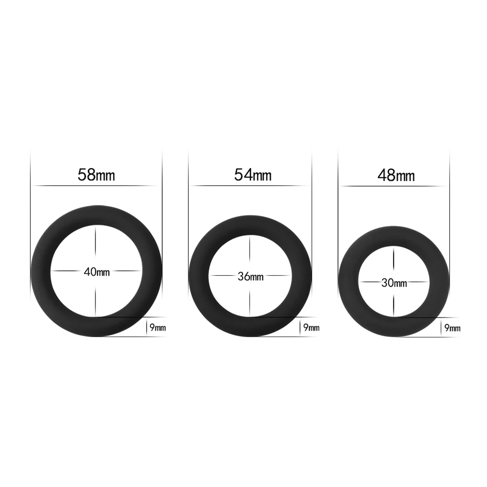 Lovetoy Power Plus Soft Silicone Cock Ring 3-Piece Set - Image 4