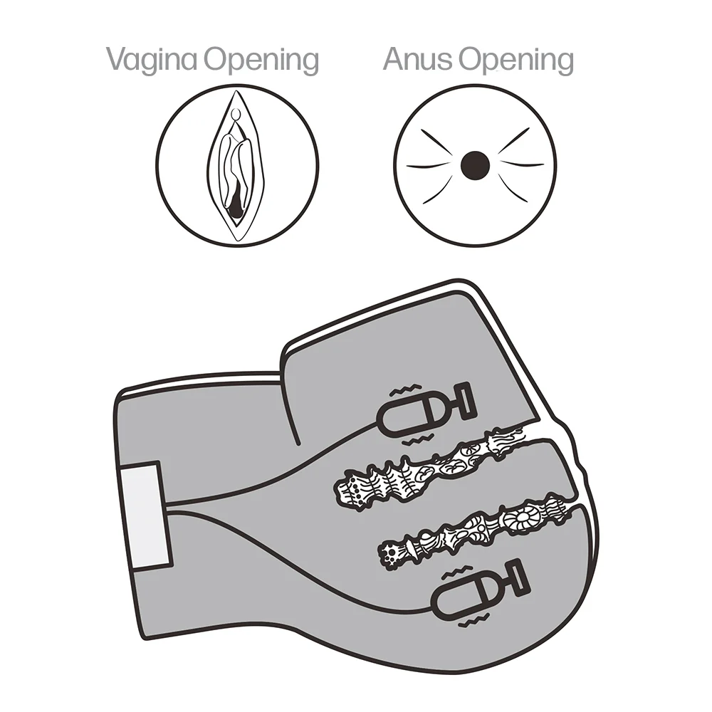Lovetoy Streetgirl's Vibrating Realistic Dual-Entry Mini Masturbator - Image 10