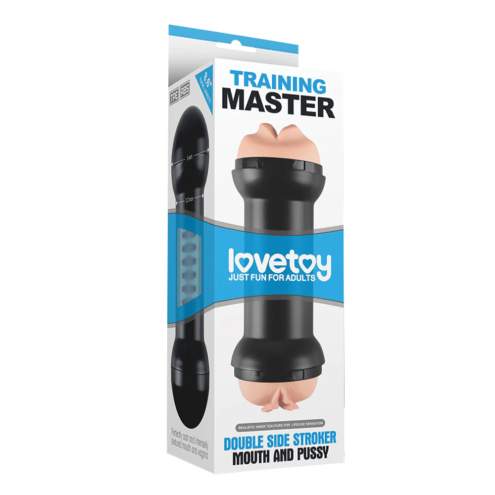 Lovetoy Training Master Realistic Double-Sided Mouth & Pussy Stroker - Image 6