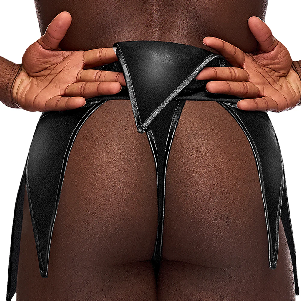 Male Power Fetish Eros Wet Look Gladiator Kilt Thong - Image 2