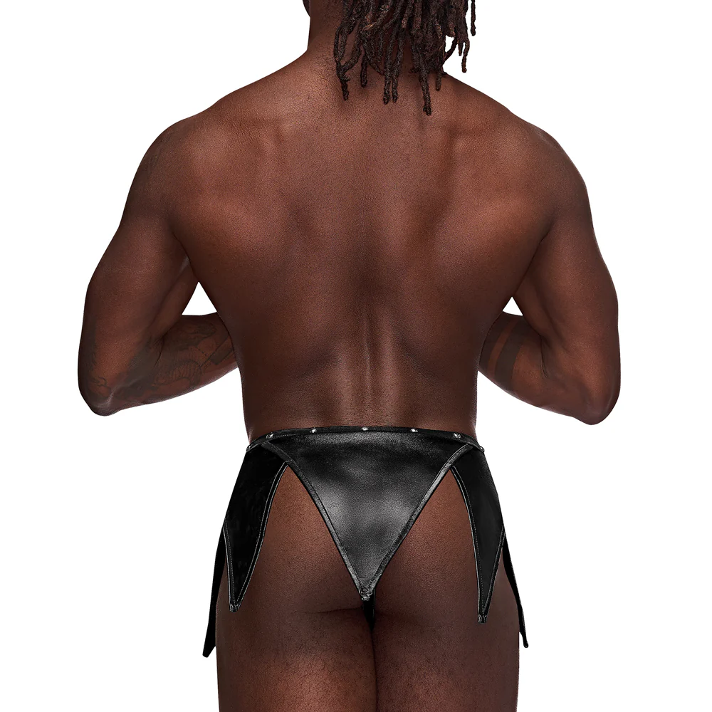 Male Power Fetish Eros Wet Look Gladiator Kilt Thong - Image 6
