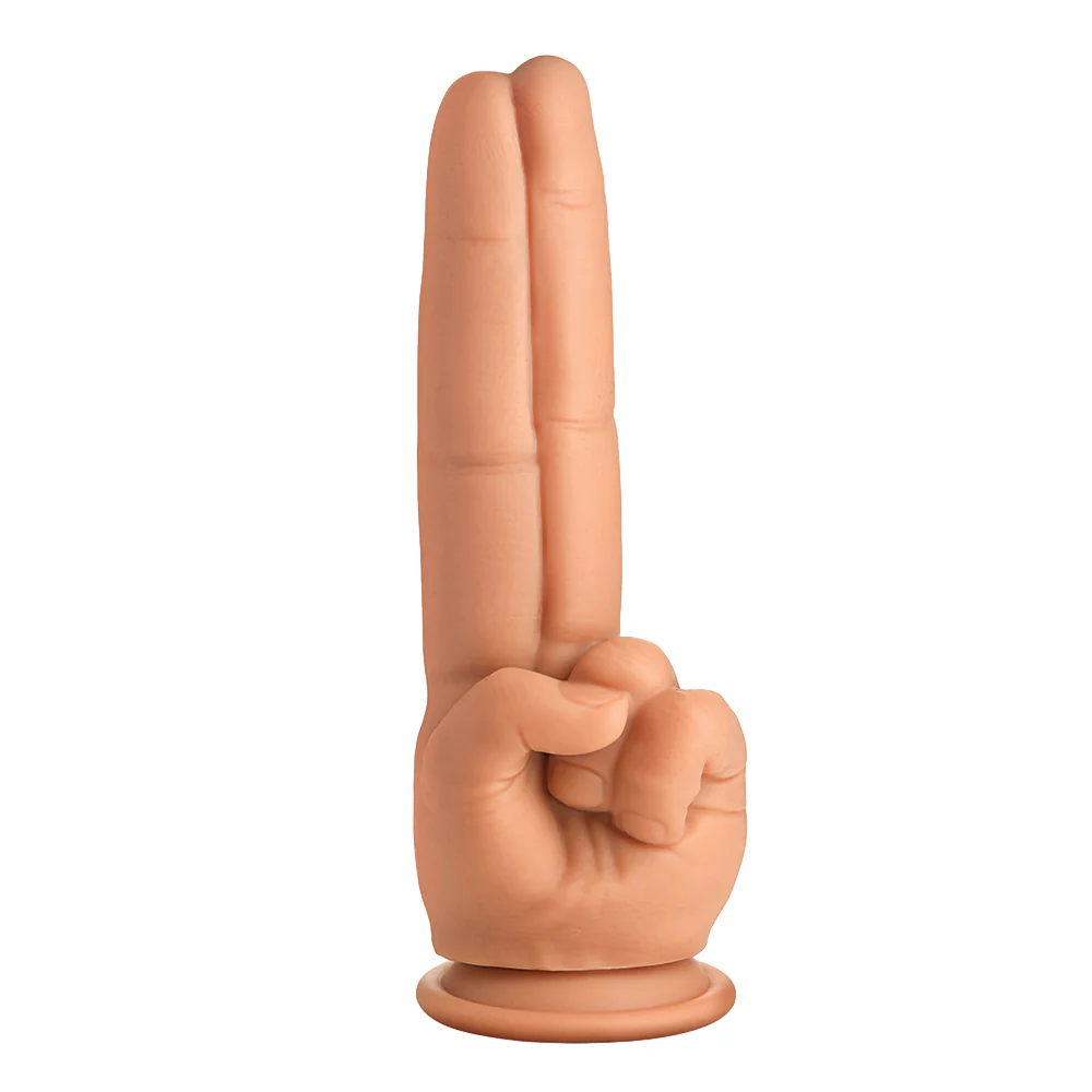 Master Series The Pleaser Double Finger Silicone Dildo