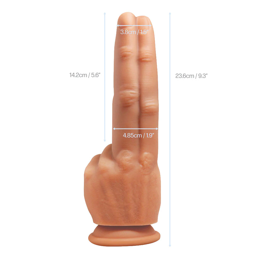 Master Series The Pleaser Double Finger Silicone Dildo - Image 5