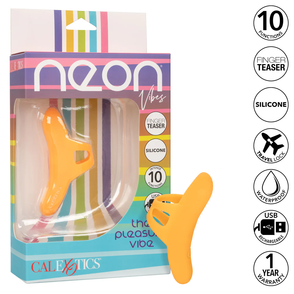 Neon Vibes The Pleasure Vibe Waterproof Silicone Finger Vibrator - Image 11