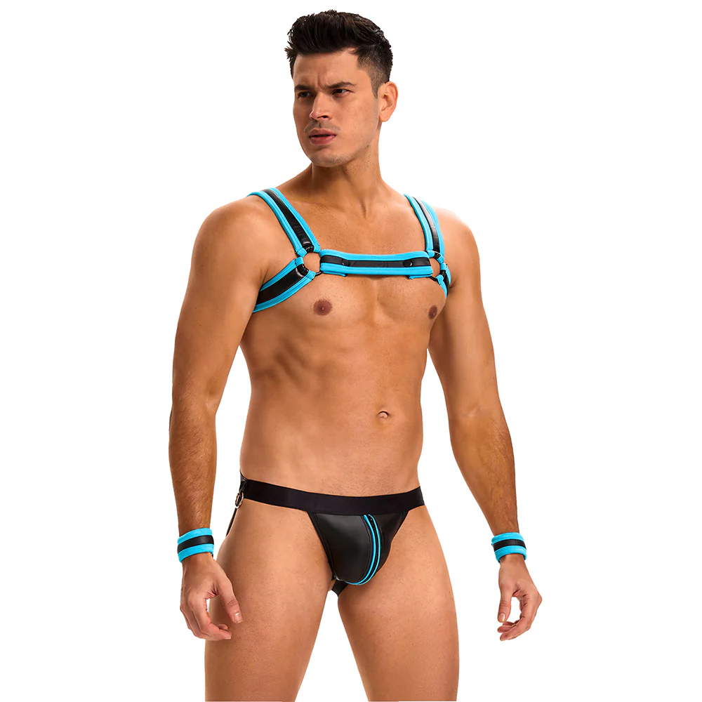 Oh Yeah 3-Piece Chest Harness, Jockstrap & Cuff Set - Image 5