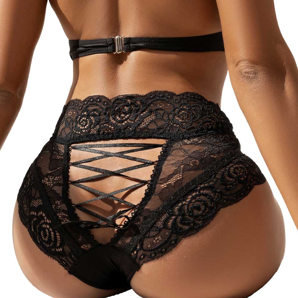 Oh Yeah Corset Back Scalloped Lace Panty - Image 2