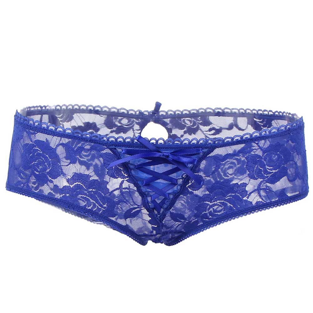 Oh Yeah Crotchless Corset Front Sheer Lace Panty - Image 11