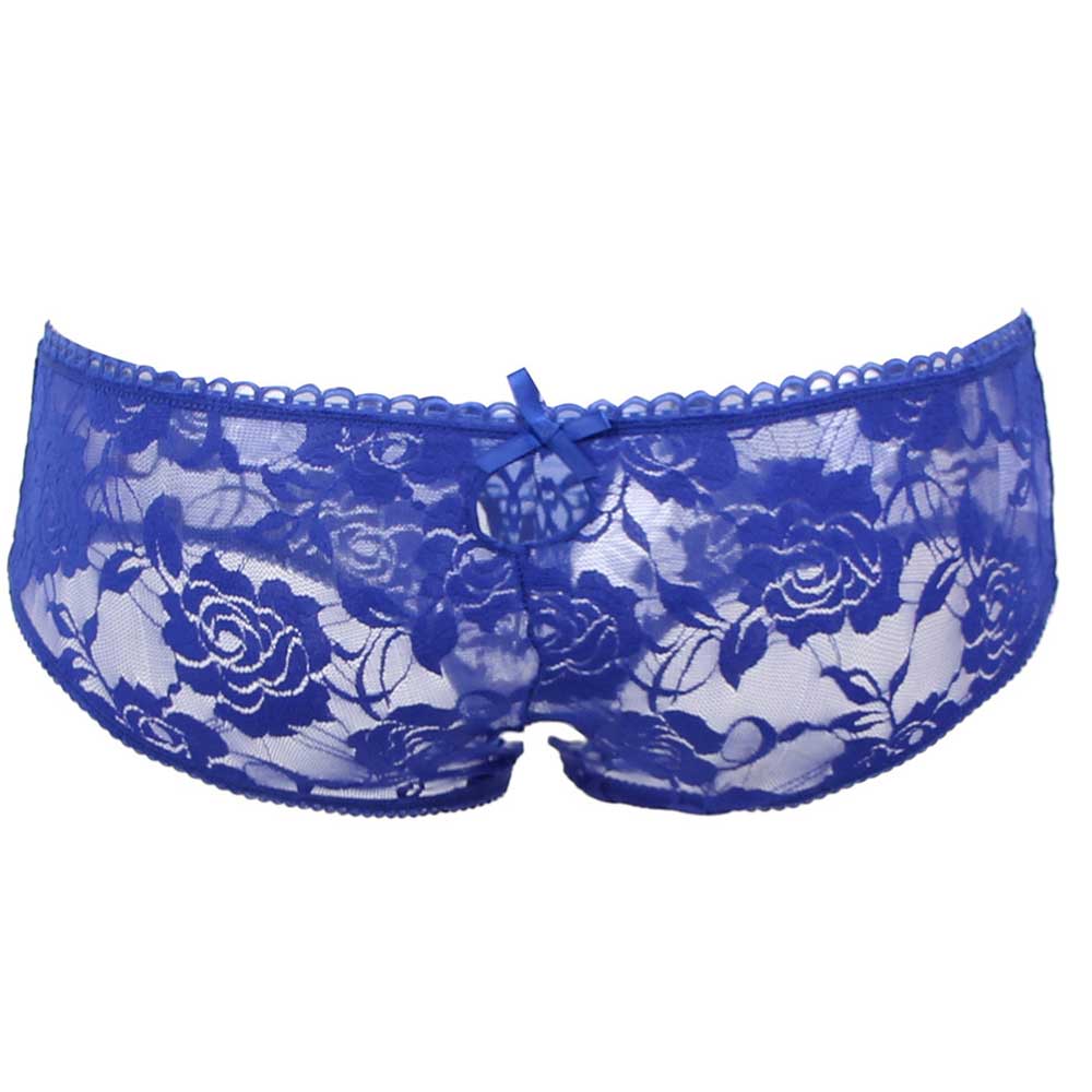 Oh Yeah Crotchless Corset Front Sheer Lace Panty - Image 12