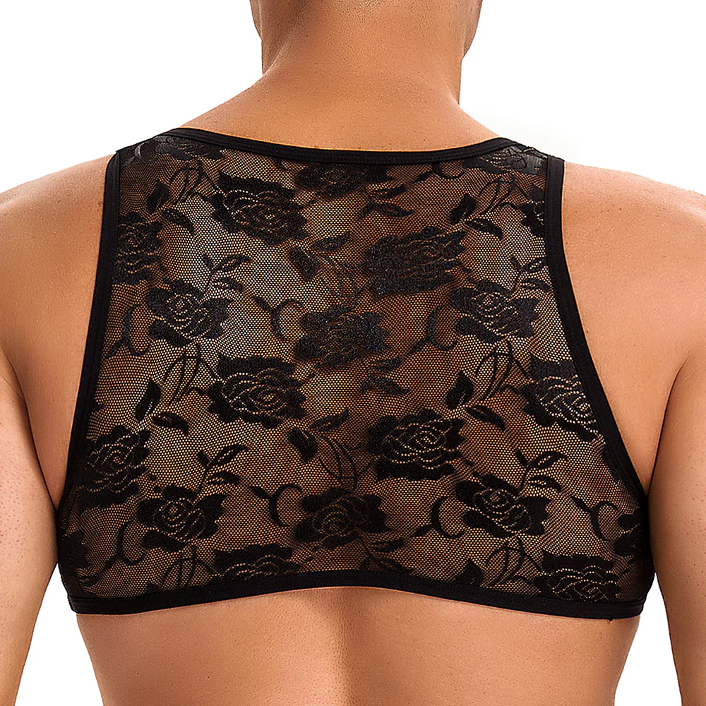 Oh Yeah Floral Lace Cropped Tank Top - Image 3