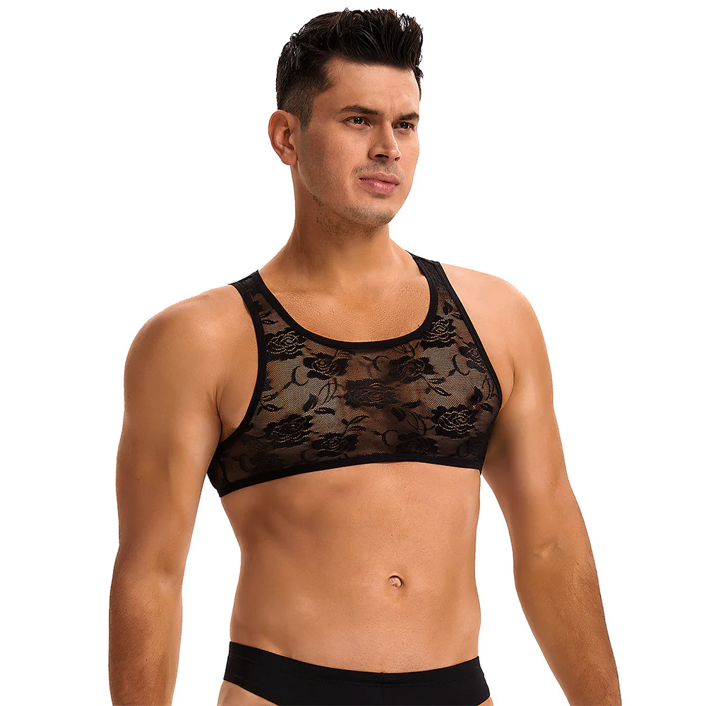 Oh Yeah Floral Lace Cropped Tank Top - Image 4