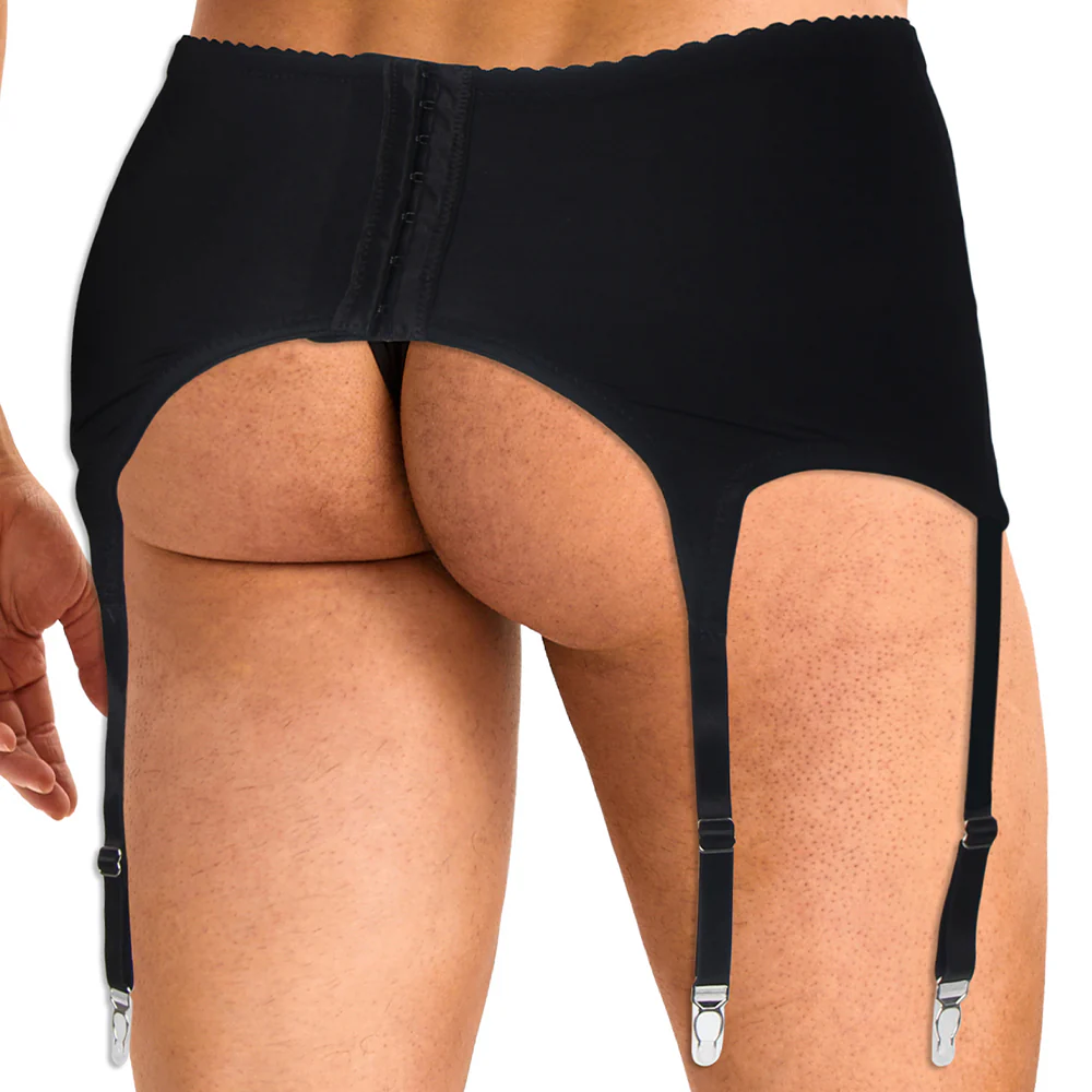 Oh Yeah Lace & Mesh Corset Triple Suspender Garter Belt - Image 3