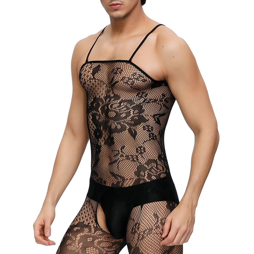 Oh Yeah Spaghetti Strap Crotchless Bodystocking - Image 2