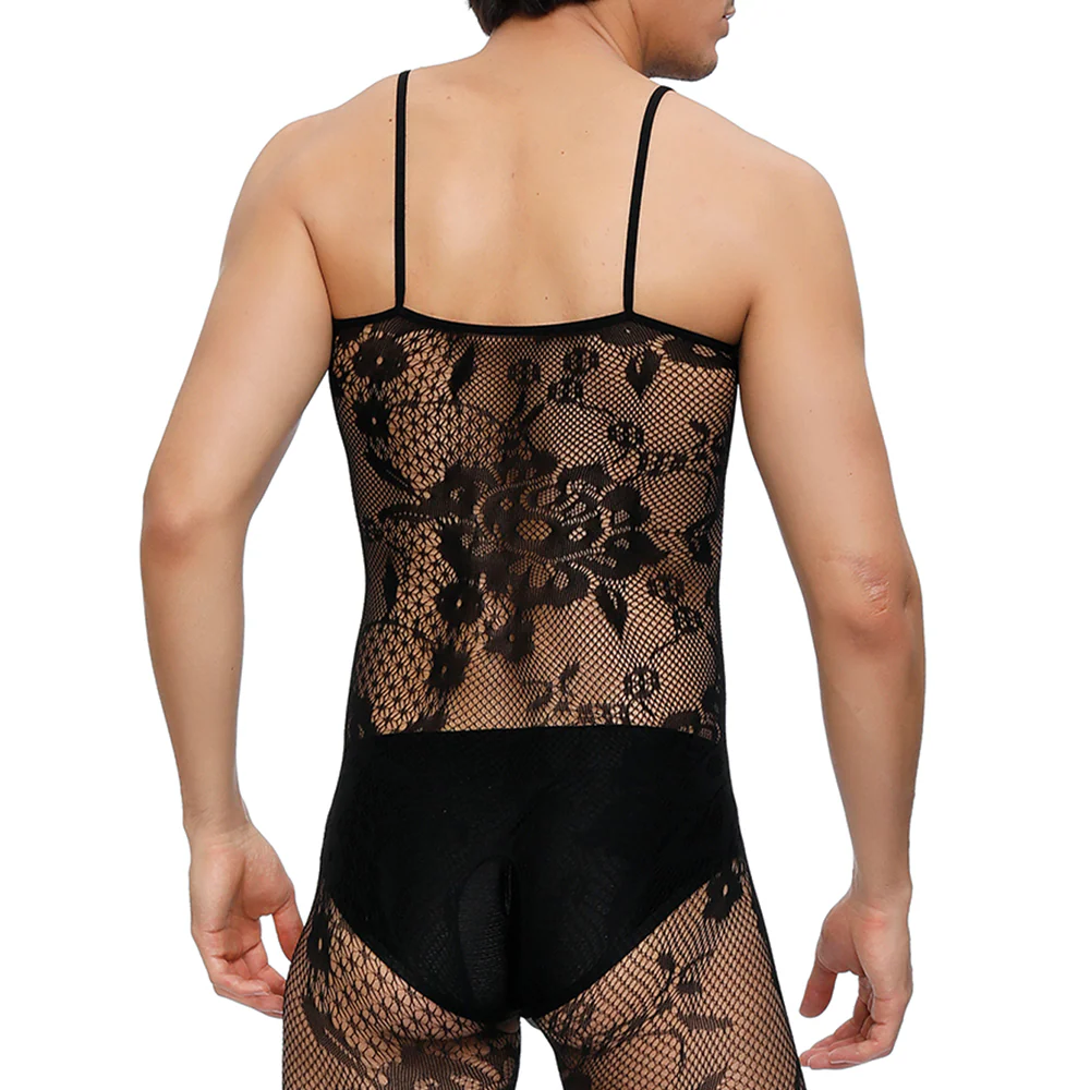 Oh Yeah Spaghetti Strap Crotchless Bodystocking - Image 3