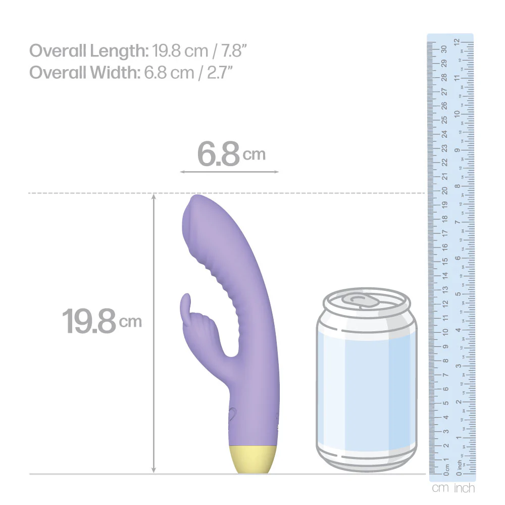Ooh! Double Delight Ribbed Rabbit Vibrator - Image 6