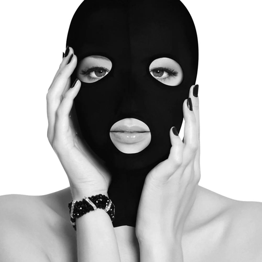Ouch! Black & White Subversion Mask With Open Eyes & Mouth