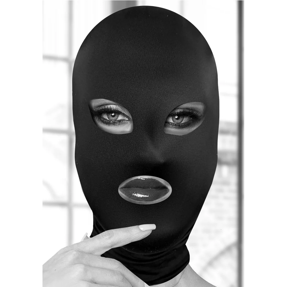 Ouch! Black & White Subversion Mask With Open Eyes & Mouth - Image 2