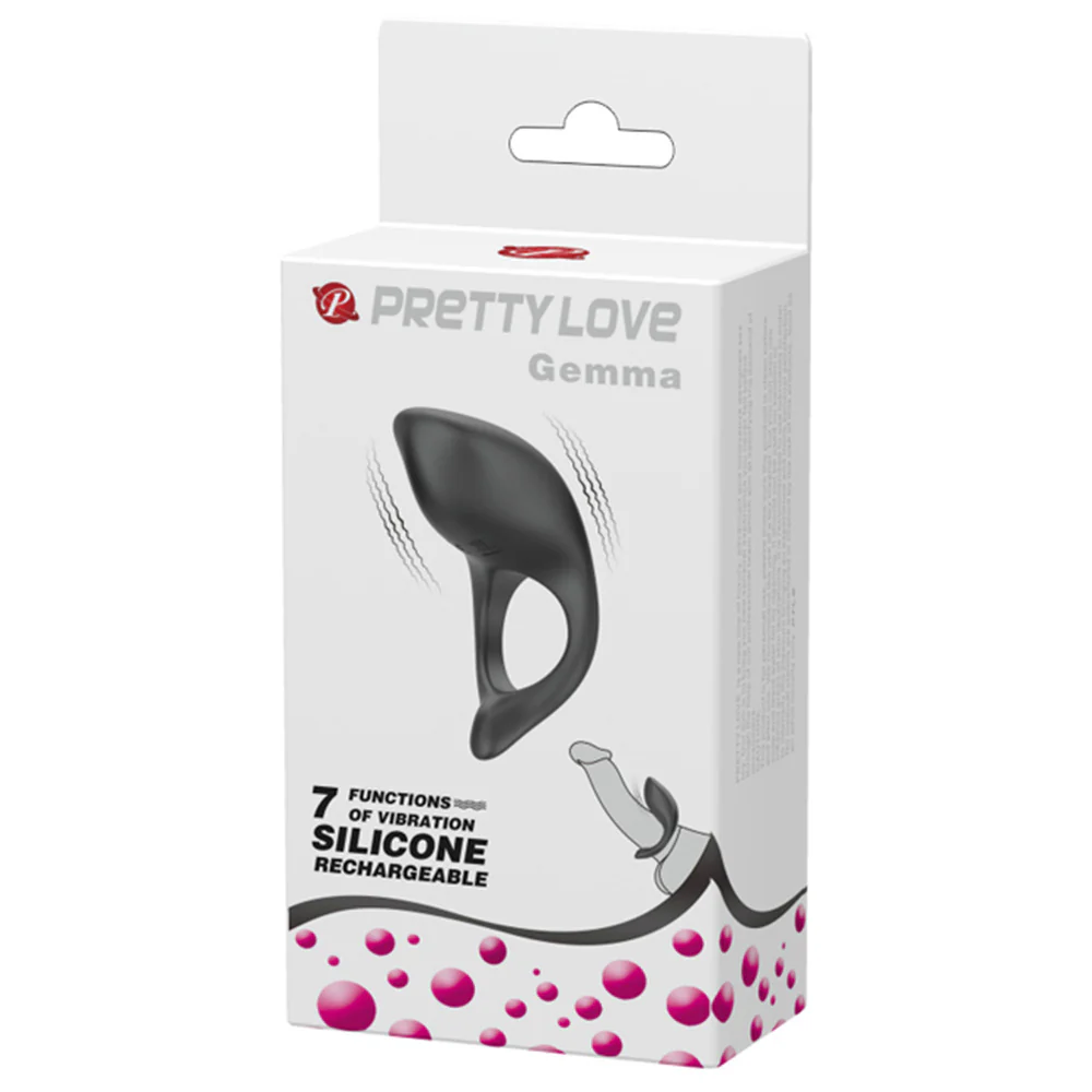 Pretty Love Gemma Vibrating Clitoral & Perineal Cock Ring - Image 9