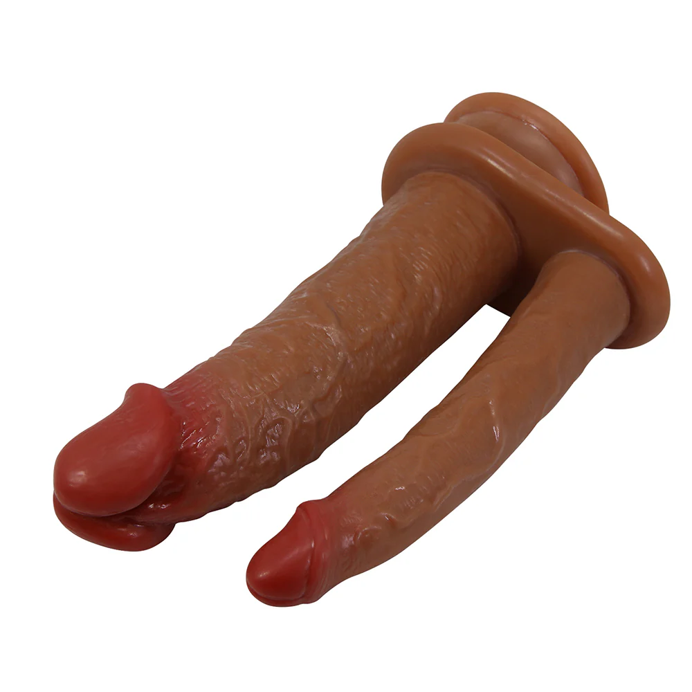 Pretty Love Goran Realistic Double Penetration Dildo With Suction Cup - Image 3