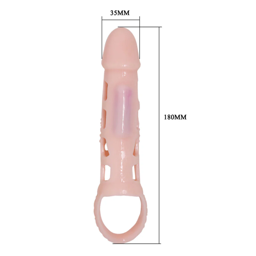 Pretty Love Harrison Vibrating Windowed Penis Extension Sleeve - Image 7