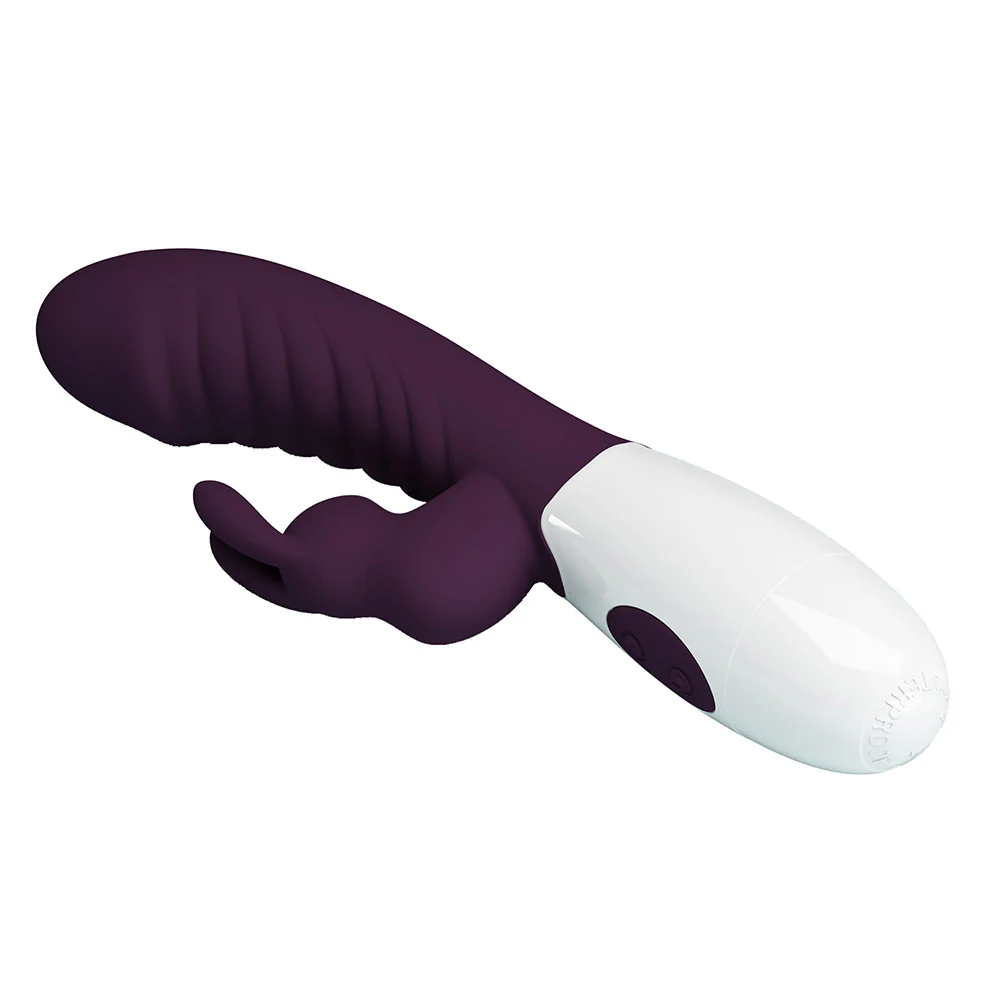 Pretty Love Naughty Bunny 30-Mode Ribbed Silicone Rabbit Vibrator - Image 12