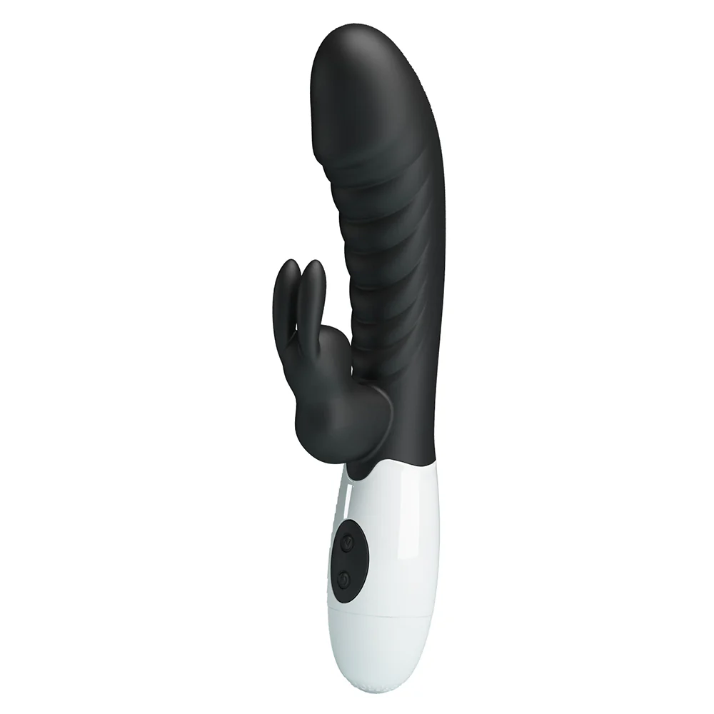 Pretty Love Naughty Bunny 30-Mode Ribbed Silicone Rabbit Vibrator - Image 6