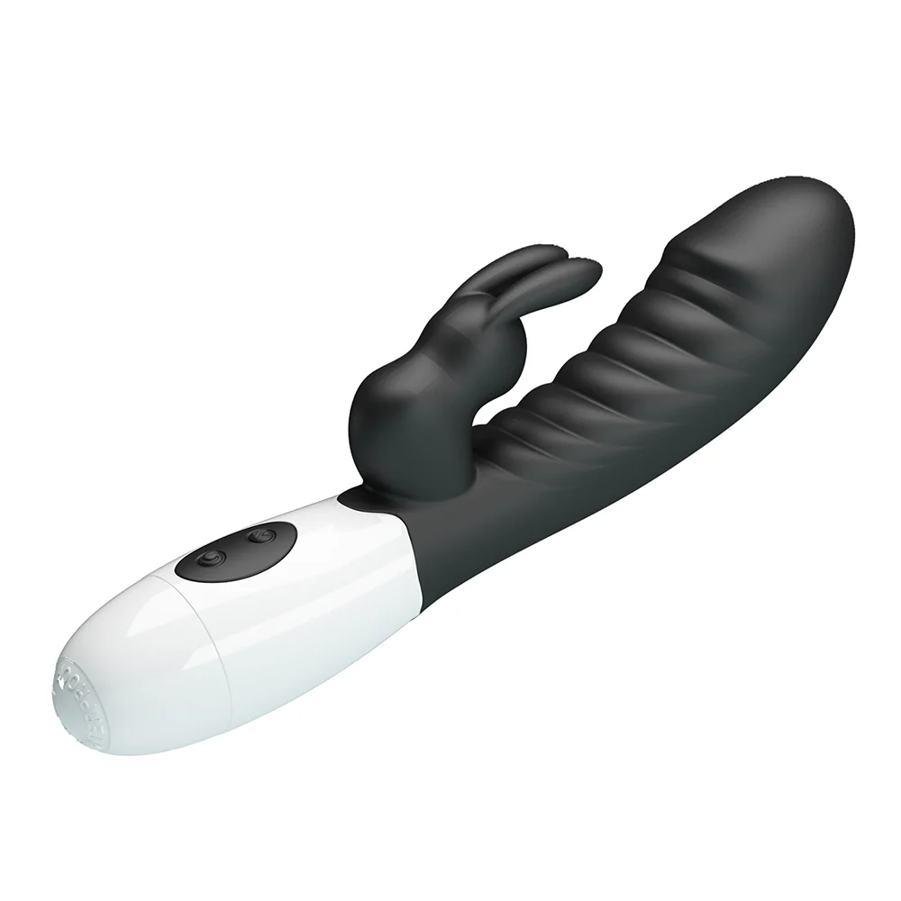 Pretty Love Naughty Bunny 30-Mode Ribbed Silicone Rabbit Vibrator - Image 7