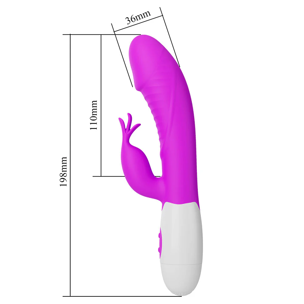 Pretty Love Rasmussen 30-Mode Flickering Ribbed Rabbit Vibrator - Image 6