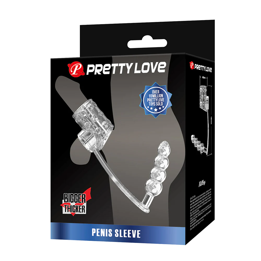 Pretty Love Rilley Penis Sleeve & Beaded Anal Plug - Image 13