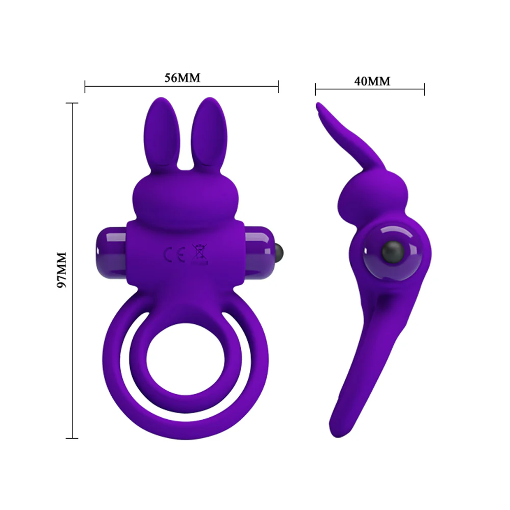 Pretty Love Vibrant Rabbit Cock & Ball Ring III - Image 7