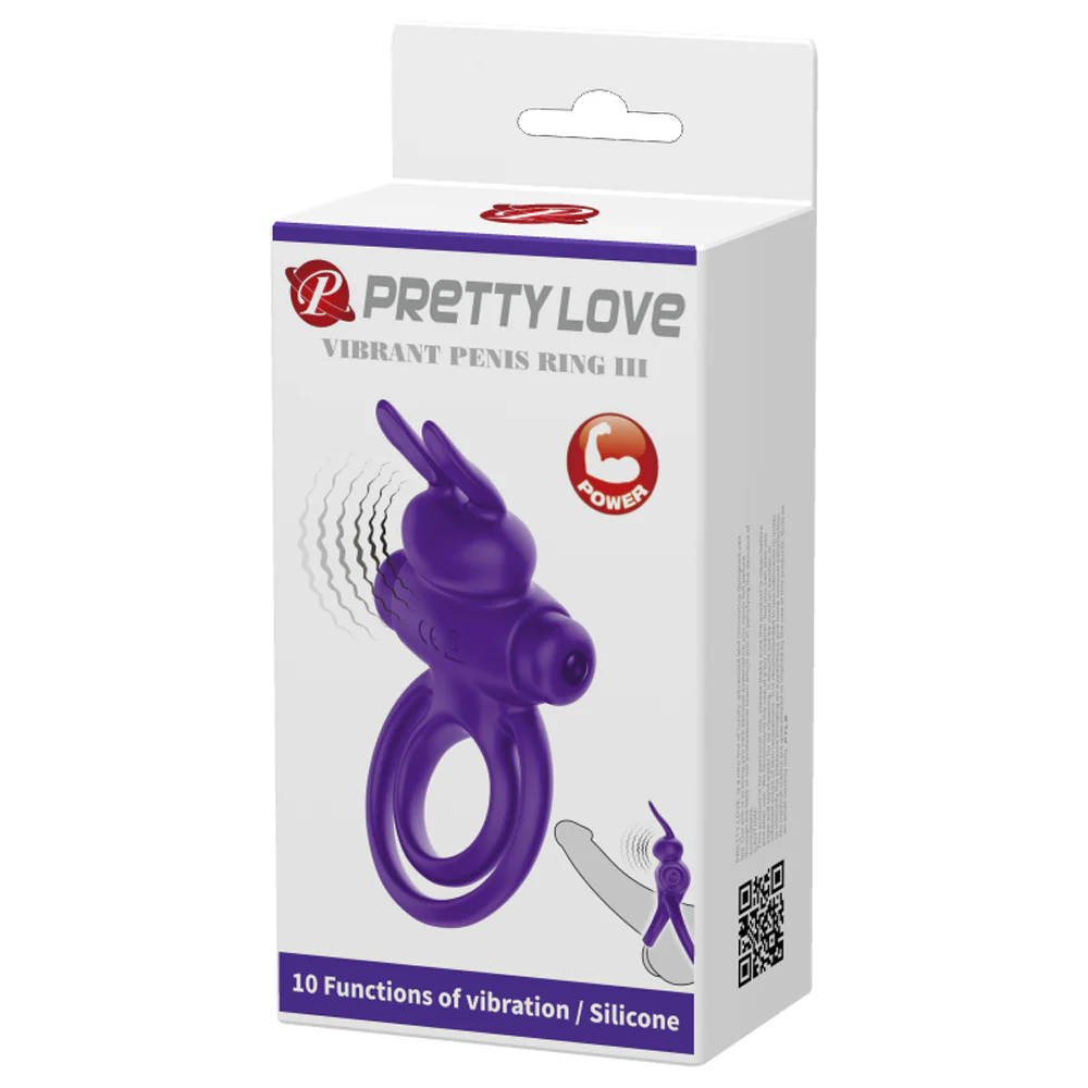Pretty Love Vibrant Rabbit Cock & Ball Ring III - Image 8