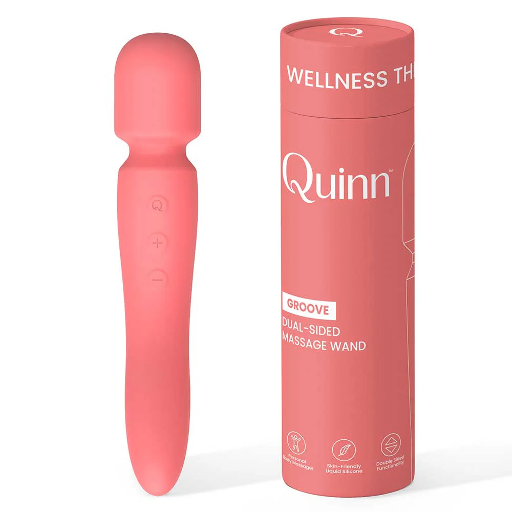 Quinn Groove Dual-Sided Liquid Silicone Vibrating Warming Massage Wand - Image 10
