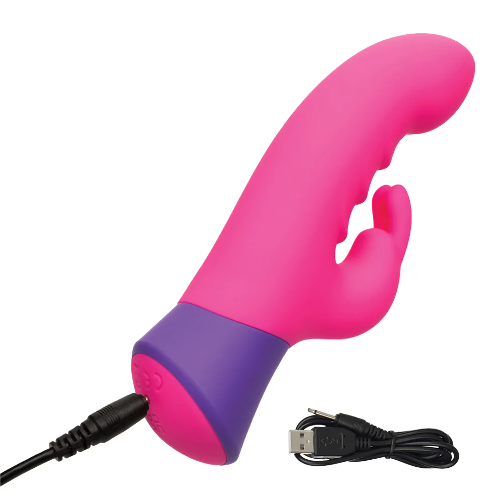 Rave Bunny Ribbed Silicone Mini Rabbit Vibrator - Image 3