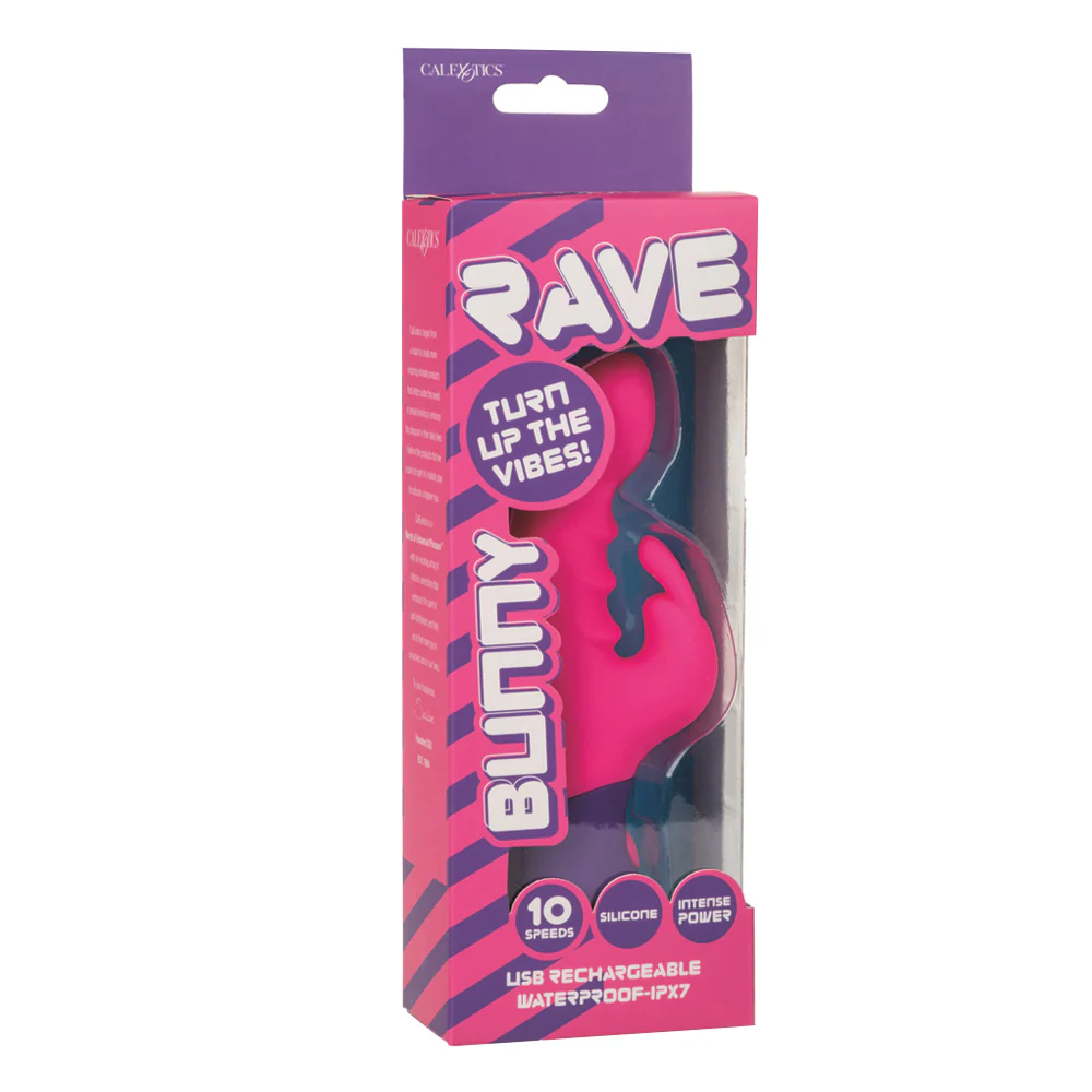 Rave Bunny Ribbed Silicone Mini Rabbit Vibrator - Image 5