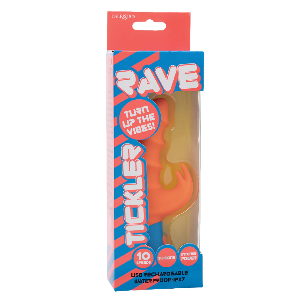Rave Tickler Ribbed Silicone Mini Rabbit Vibrator - Image 6