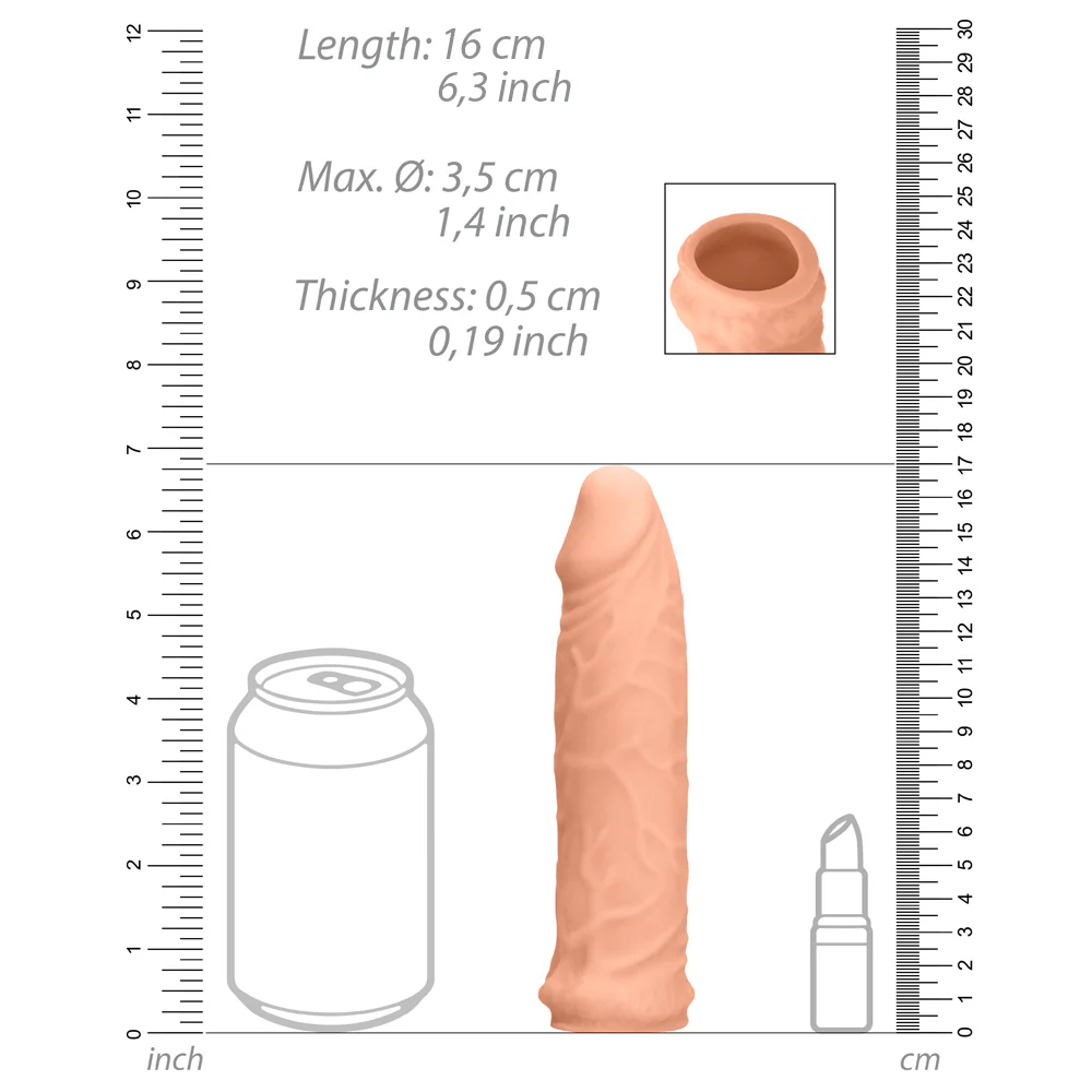 RealRock 6" Realistic Penis Extender Sleeve - Image 9