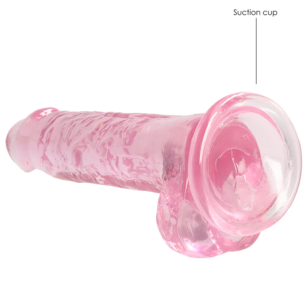 RealRock 7" Crystal Clear Realistic Dildo With Balls & Suction Cup - Image 8