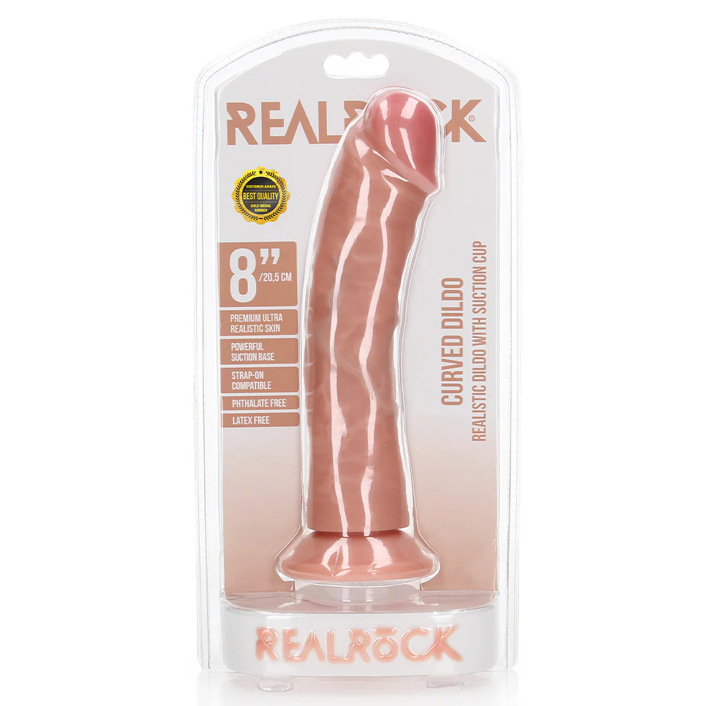 RealRock 8" Curved Realistic Dildo With Suction Cup - Image 7