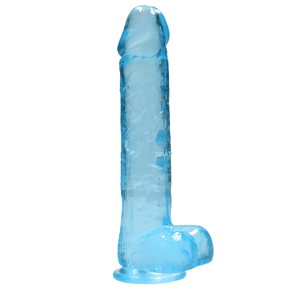 RealRock 9" Crystal Clear Realistic Dildo With Balls & Suction Cup - Image 6