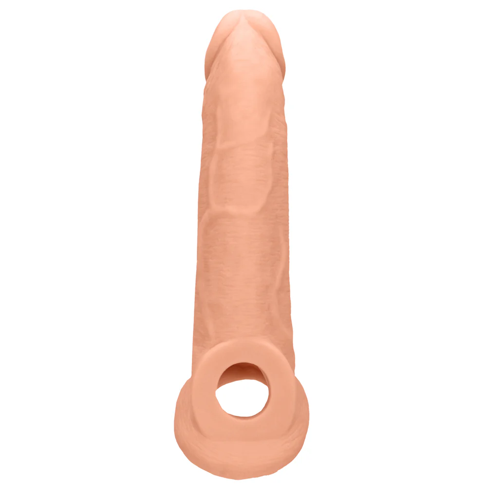 RealRock 9" Realistic Penis Extension Sleeve With Ball Ring - Image 3