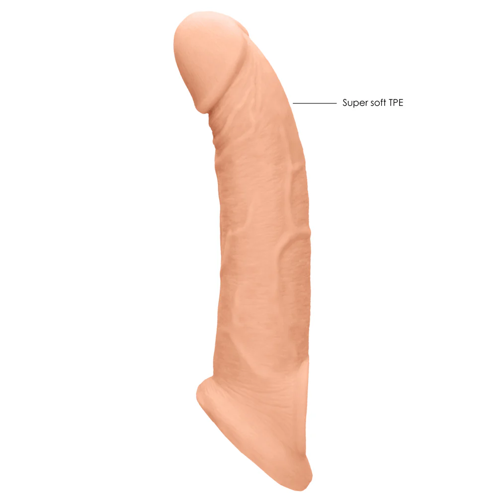RealRock 9" Realistic Penis Extension Sleeve With Ball Ring - Image 7
