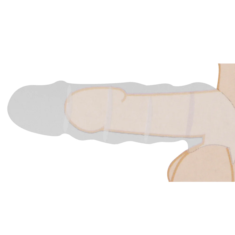 RealRock 9" Realistic Penis Extension Sleeve With Ball Ring - Image 8