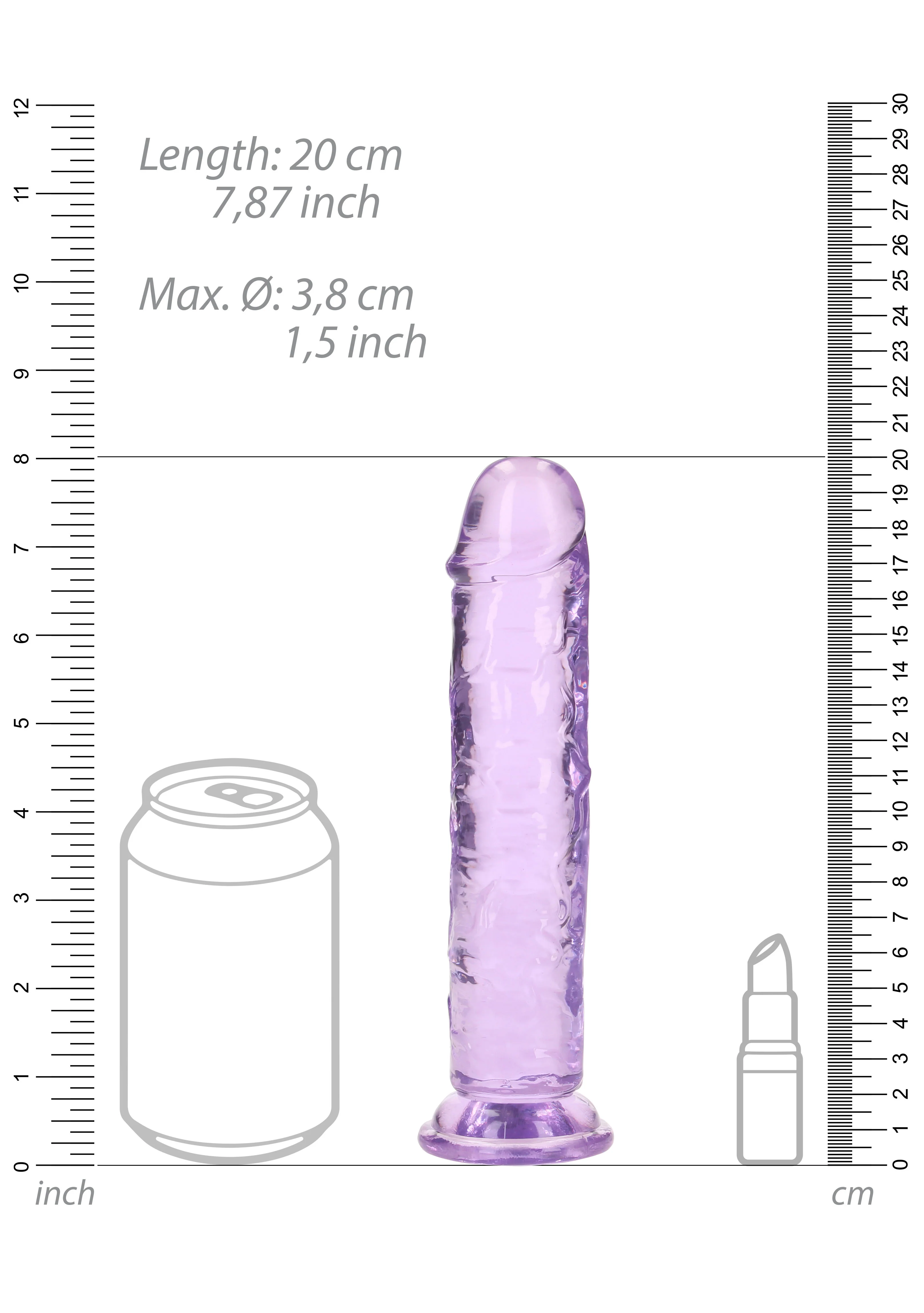 RealRock Crystal Clear 7" Jelly Dildo With Suction Cup - Image 5