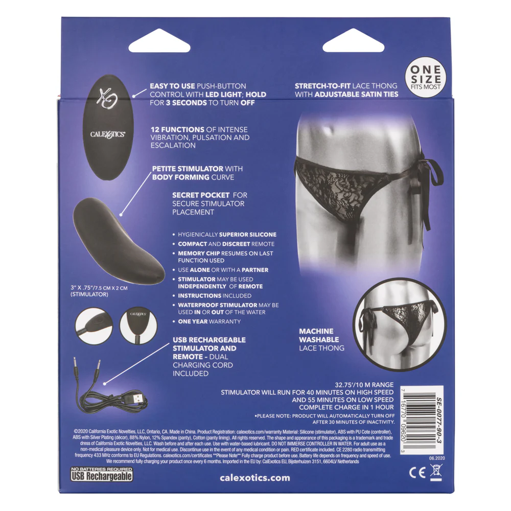 Remote Control Lace Thong Panty Vibrator Set - Image 11