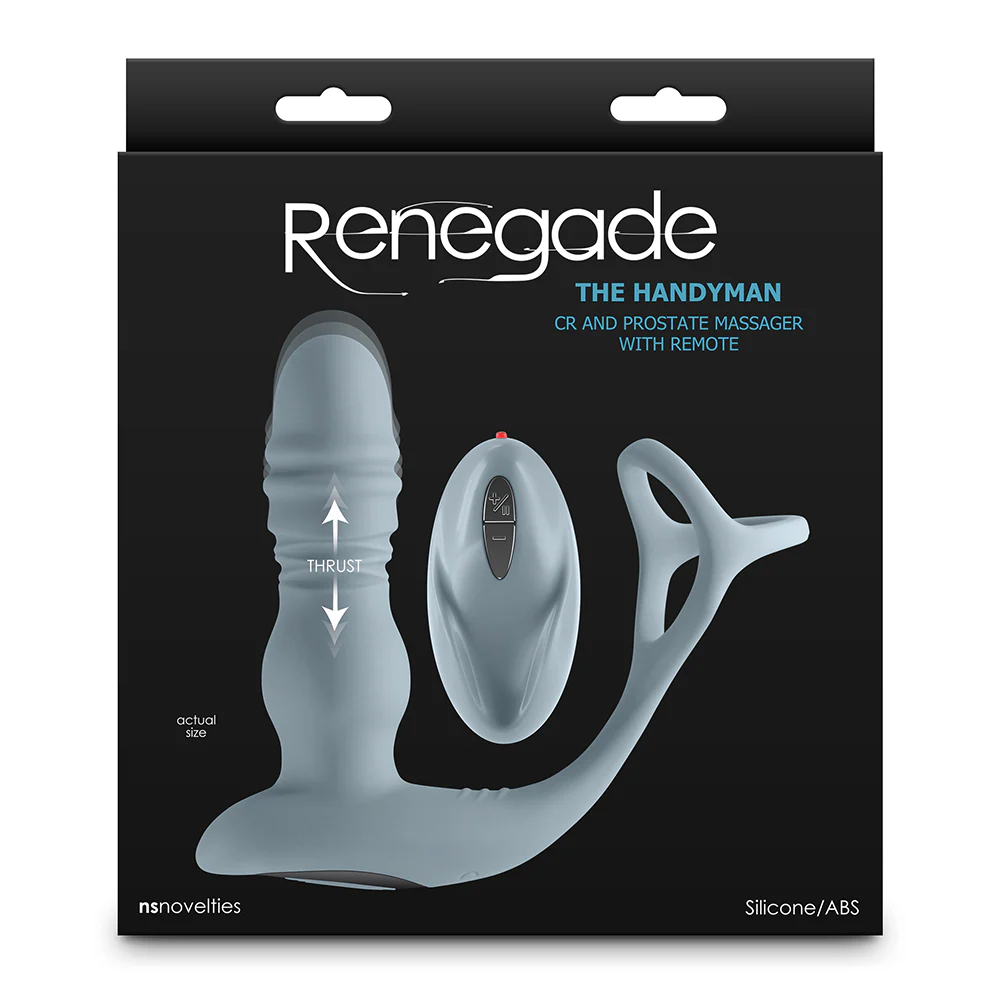 Renegade Handyman Thrusting Vibrating Prostate Stimulator & Cock Ring - Image 3