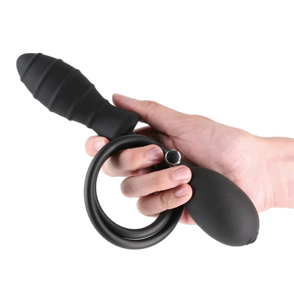 Renegade Inflataplay Inflatable Ribbed Silicone Butt Plug - Image 2