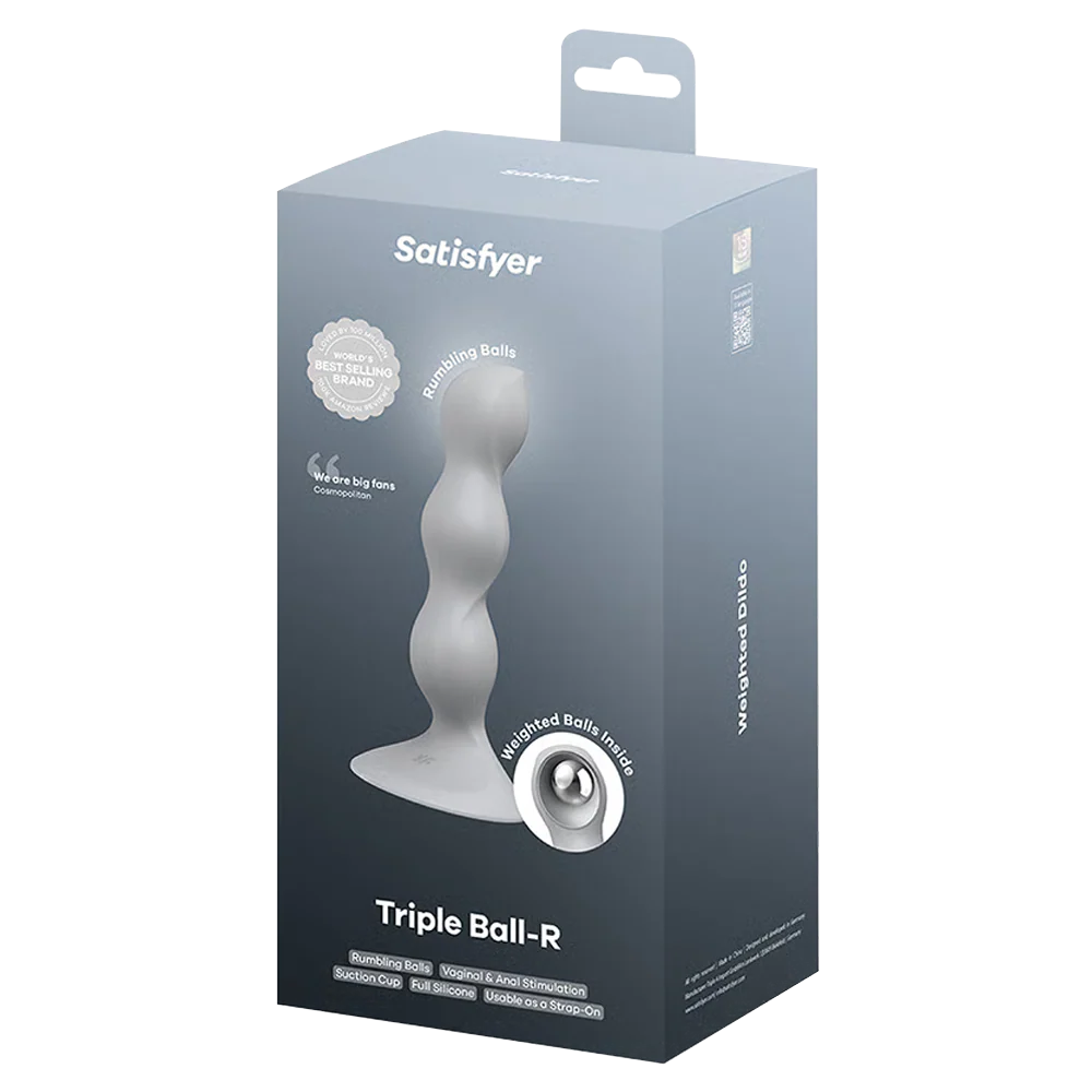 Satisfyer Triple Ball-R Weighted Silicone Dildo With Suction Cup - Image 5